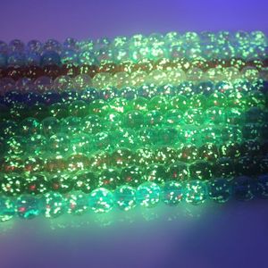 Desain baru 6/8/10mm manik-manik kaca lampu kerja longgar bercahaya suplai besar untuk DIY Aksesori pembuatan perhiasan manik lampu kristal