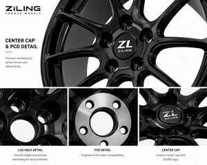 Jantes en alliage personnalisées ZL conçues pour <span class=keywords><strong>Porsche</strong></span> <span class=keywords><strong>Taycan</strong></span> J1 Cross Turismo 21 pouces 22 pouces, roues monobloc en aluminium forgé, compatibilité EV - Product Image 3