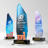 Trofeo de Cristal con Pentagrama Impreso a Color, Diseño Creativo 2026, Medalla de Honor Elegante de Alta Gama, Personalizable con Grabado