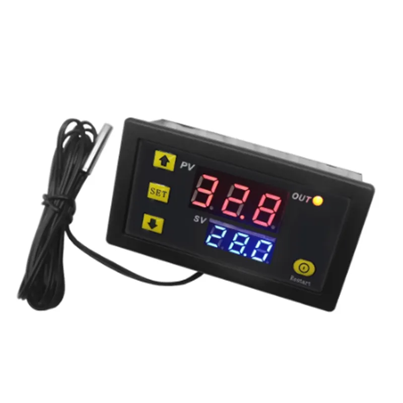 Termometer Regulator Pemanas, Regulator Termometer Digital AC 110V-220V W3230, Instrumen Kontrol Pendingin Pemanas