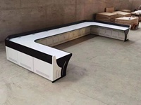 Poste de travail personnalisé en forme de L, bureau, lumière LED, console de salle de contrôle, table combinée, bureau, centre de commande, console de surveillance