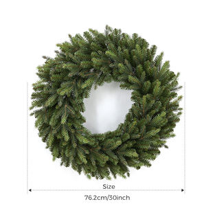 Couronne de Noël personnalisée pour porte d'entrée, décoration de maison, couronne de Noël de luxe - Product Image 1