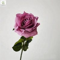 Fleur artificielle en gros de haute qualité, tige unique, toucher réel, en soie et latex, fausse rose pour décoration de mariage, table, fête et maison