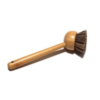 Brosse à vaisselle en bambou à poils naturels écologiques en sisal pour le nettoyage de la cuisine avec poignée Brosse à vaisselle en sisal de bambou