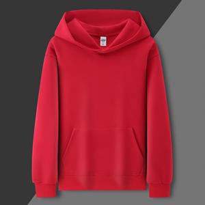 Cotton Brushed Fleece Hoodie Thickening Anti Shrink Long Sleeve Round Neck Autumn Winter Workwear Company Uniforms M - Product Image 2
