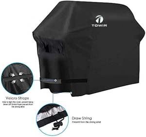 Ventes directes d'usine Couverture de gril en polyester imperméable résistante à la déchirure pour barbecue Couverture de brûleur de protection UV avec sac de rangement - Product Image 4
