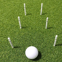 SwingPerfect - Juego de 100 Tees de Madera para Práctica de Golf, 70 mm, para Alineación, Línea de Inicio, Ejercicios de Putt, Compatibles con Tapetes de Golf, Ayuda para el Entrenamiento