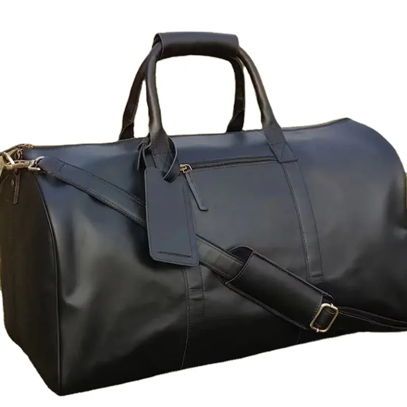 Leather Weekender Bag for Men Leather Duffel Bag Personalized Large Gym Weekend Bag