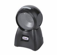 Lecteur de codes-barres USB de bureau 1D/2D, capteur CMOS noir, 300 lectures/secondes, scanner à lumière LED, résolution optique 4mil, garantie 1 an