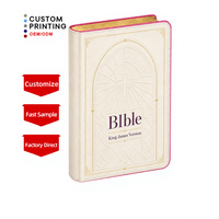 Bible espagnole personnalisée en usine, version King James, avec estampage à chaud à feuille d'or et logos UV noirs