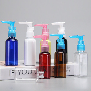 Wholesale 50ml lotion dispensing <b>bottles</b>, PET transparent clip <b>pump</b> <b>bottles</b>, travel-sized plastic <b>bottles</b> - Product Image 4