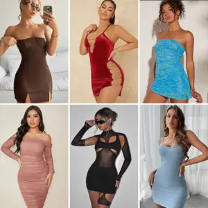 2024 inventario de ropa de mujer al por mayor estilo de tirantes de moda vestido casual embalaje entrega aleatoria inventario de ropa