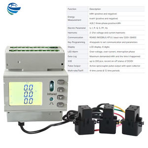 Compteur d'énergie intelligent triphasé 3 en 1 CT 5A Entrée avec paramètres complets et multi-canaux, séparation RS485 MODBUS, étanche, prix d'usine - Product Image 5