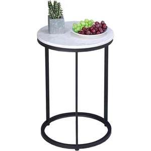 Table basse indienne de luxe moderne avec dessus en marbre et base en métal antique pour l'entrée de l'hôtel, l'appartement, la chambre à coucher et le salon. - Product Image 1