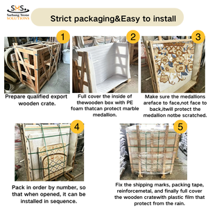 Design Personalizzato di Medaglioni in Marmo con Tecnologia Waterjet per Progetti di Interni di Lusso, <span class=keywords><strong>Palazzi</strong></span> e Hall di Hotel - Product Image 6