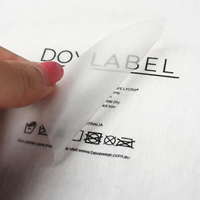 Étiquettes écologiques personnalisées avec Logo de marque et transfert thermique, lavables pour les vêtements, 100 pièces