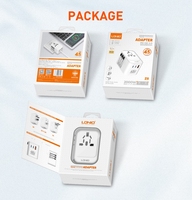 Adaptateur de charge USB PD universel LDNIO Z8 45W GaN, adaptateur de voyage universel, adaptateur de prise de voyage multifonctionnel