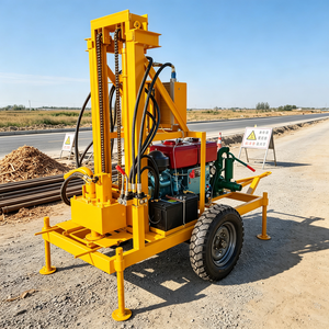 Petite plateforme de forage de puits d'eau à <span class=keywords><strong>vendre</strong></span>, profondeur 200m, avec pompe et outils de forage - Product Image 1