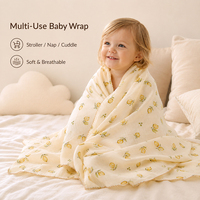 Couverture en mousseline de coton doux pour nouveau-né, personnalisable avec étiquette privée, pour bébé