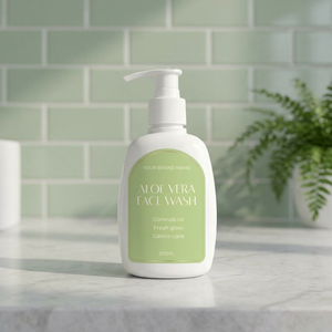 Nettoyant visage à l'aloe vera – Nettoyant moussant doux pour le visage, contrôle du sébum, nettoyage en profondeur pour les soins quotidiens de la peau - Product Image 3