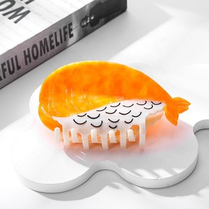 Pinza para el pelo de mujer estilo coreano 2026, nueva, con forma de comida, de acetato, para moños y peinados, accesorio con diseño de donut y croissant. - Product Image 3