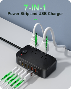 Máy tính để bàn Power Strip & USB Trạm Sạc: 65 Wát USB-C Máy Tính Xách Tay sạc, 5ft phẳng dây, 2 AC cửa hàng & bảo vệ tăng - Product Image 6
