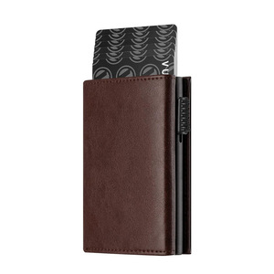 Minimook pelle RFID blocco Business stile Business in lega di alluminio in pelle chiusura a bottone con bottone carta di credito - Product Image 2