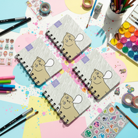 Carnets de poche A5 A6 personnalisés en gros, papeterie japonaise, blocs-notes spirales, logo personnalisé, directement de l'usine