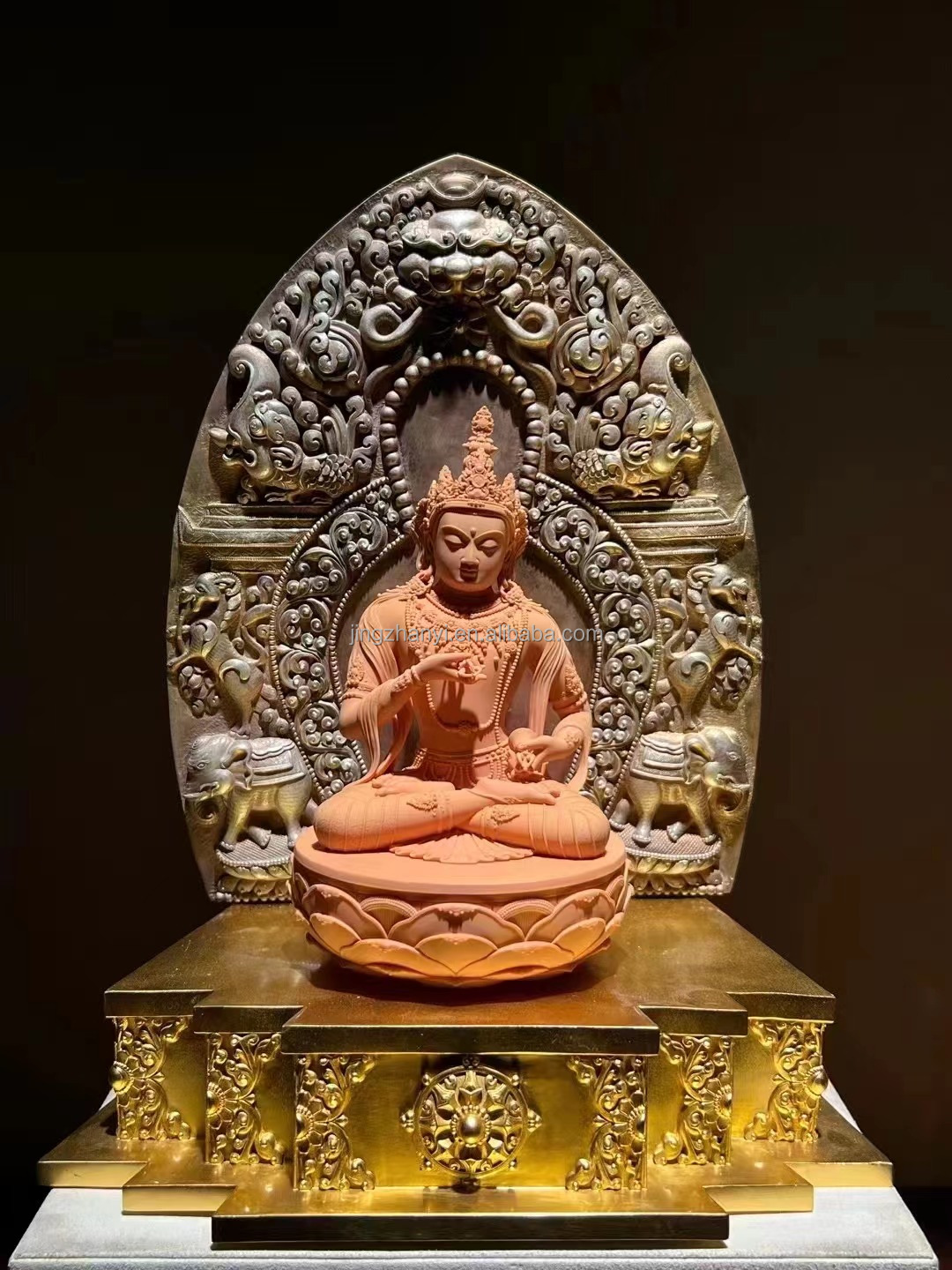 仏像　骨董　金属製 中国寺院金属仏像装飾カスタマイズ可能な金属装飾金型手彫り仏