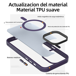 <span class=keywords><strong>Funda</strong></span> Magnética para Teléfono Móvil, Carcasa Mate a Prueba de Golpes para <span class=keywords><strong>iPhone</strong></span> 14, <span class=keywords><strong>13</strong></span>, 12, 15, 16 Pro Max - Product Image 5