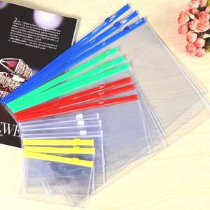 Pvc trong suốt A4 ZIP tập tin Túi tùy chỉnh in A5 Túi hóa đơn lưu trữ dữ liệu A3 dây kéo túi tài liệu với túi cho văn phòng trường học - Product Image 1