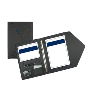 Pu lederen document organizer A4 portfolio triple vouwen bestand houder