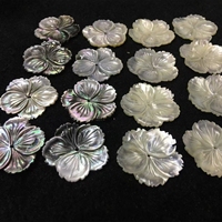 Gros DIY Bijoux Moyen Percé Fleur Shell Perle en Rose Blanc Os & Corail Perles en Vrac