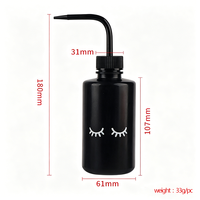 Bouteille de nettoyage à bec coudé pour extensions de cils, flacon de nettoyage des cils anti-fuite à presser