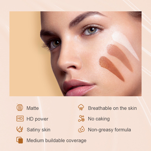 Khuôn mặt tốt nhất cho phụ nữ da đen Shades bảo hiểm đầy đủ Vegan Kem trang điểm kem che khuyết điểm nền tảng - Product Image 2