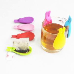 Cute Animal-Style Silicone <b>Drinkware</b> <b>Accessories</b> Tea Bag Holder Perfect Spoon Rests & Pot Clips for Your Kitchen - Product Image 1