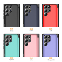 Coque de téléphone avec porte-cartes TPU+PC à prix d'usine pour S24 Ultra, anti-chute, pochette pour cartes, résistante aux rayures et à la saleté, 6 couleurs, style urbain