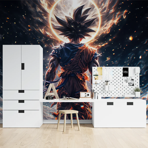 Papier peint mural dynamique Super Saiyan Goku, scène <span class=keywords><strong>de</strong></span> bataille épique pour les chambres d'adolescents, les salles <span class=keywords><strong>de</strong></span> <span class=keywords><strong>jeux</strong></span>, la décoration murale intérieure <span class=keywords><strong>de</strong></span> la maison - Product Image 3