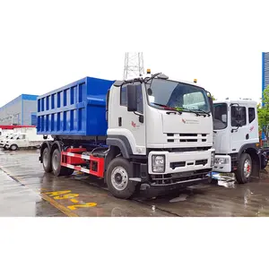 LHD 6X4 Suzu Giga 22cbm Máy Xúc Móc Cuộn 20 Tấn Xe Tải Chở Rác