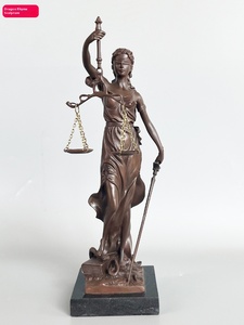 Estatua de Lady <span class=keywords><strong>Justice</strong></span>, diosa con los ojos vendados, escultura de cobre, artesanía, grabado de Metal de Navidad, adorno para el salón para bufetes de abogados - Product Image 3