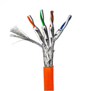 High Speed Network Cable RJ45 8P8C Cat7 Shielded 23AWG Solid Copper 1000FT ROLL NETWORK LAN CABLE