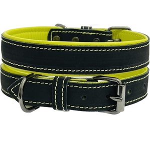Best Price HAUSTIER PRODUCTS Black Leather <b>Dog</b> <b>Collar</b> Tactical Design Padded Solid <b>Training</b> Sustainable Indian - Product Image 1