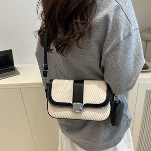 2025 Trending Fashion Contrast Color Crossbody <b>Handbags</b> With <b>Purse</b> Ladies Bag <b>Set</b> Shoulder Bag For Women - Product Image 4