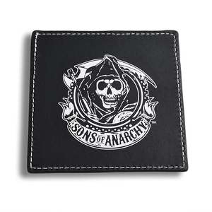 Custom Promotional Hot Selling Pu Leather Black Square <b>Table</b> <b>Coaster</b> - Product Image 1
