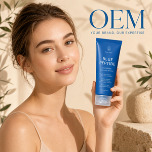 Espuma Limpiadora Facial con Péptidos de Cobre Azul, Limpiador Suave para Todo Tipo de Piel, Producción OEM ODM, Marca Privada - Product Image 1
