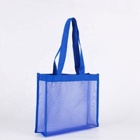 Sac fourre-tout de plage et de shopping en nylon et maille, grande capacité, réutilisable, design personnalisé, avec logo, pour femmes
