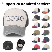 Gorra de Béisbol Deportiva Personalizada con Logotipo Bordado, Gorra de 5 Paneles de Algodón Lavado