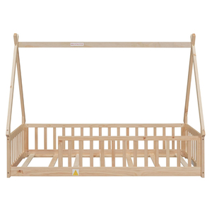 <span class=keywords><strong>Lit</strong></span> d'<span class=keywords><strong>enfant</strong></span> <span class=keywords><strong>lit</strong></span> <span class=keywords><strong>tipi</strong></span> jumeau en forme de tente avec lattes de garde-corps avec <span class=keywords><strong>lit</strong></span> au sol pour enfants Design Montesorri - Product Image 6