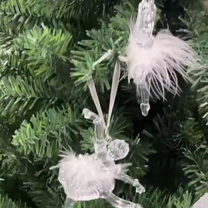 <strong>Christmas</strong> Festival Luxury Decoration Angle Crystal Pendant <strong>Christmas</strong> Tree Transparent Acrylic Hanging <strong>Ornament</strong> - Product Image 5