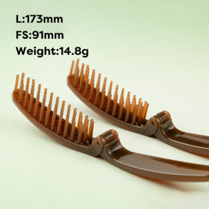 Sisir rambut profesional ringan portabel Logo kustom sisir rambut lipat Klasik & modis dengan bulu nilon untuk menghilangkan kusut - Product Image 1